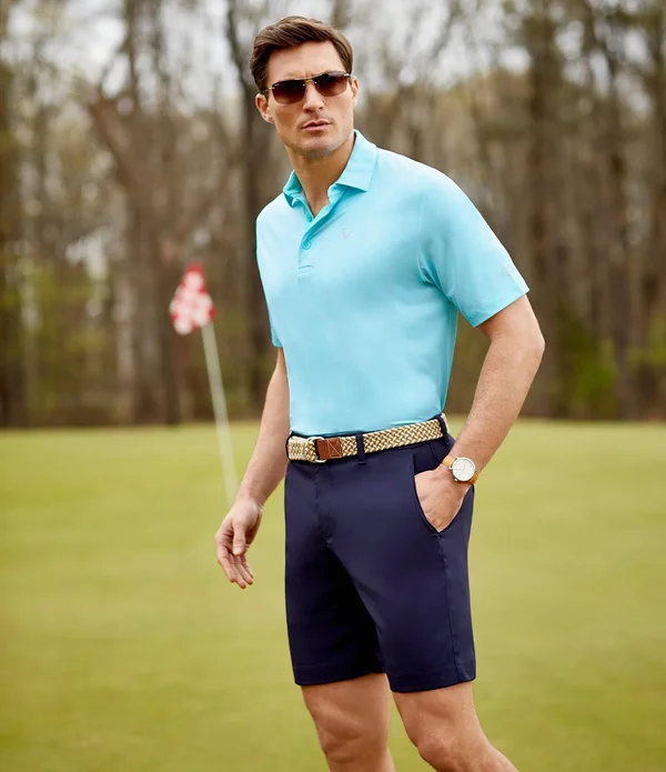 Callaway Classic Flat-Front 10 Inseam Golf Shorts, Mens, 30, Night Sky