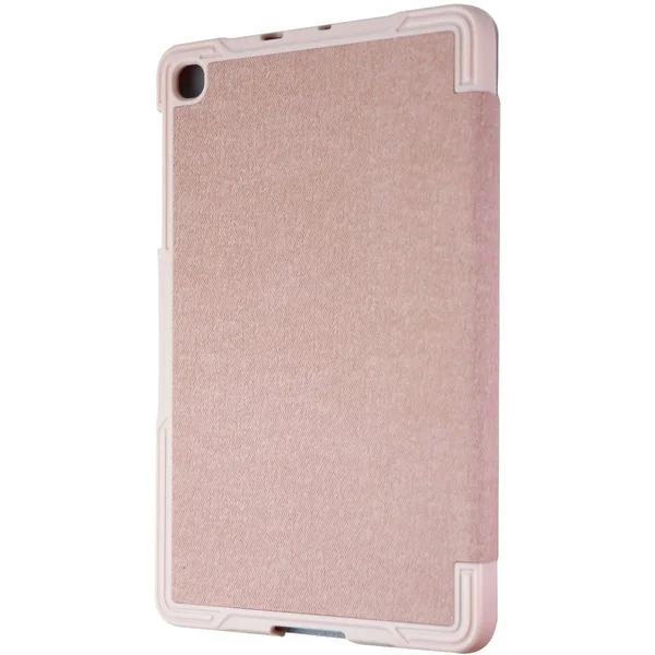 Verizon Folio Case & Tempered Glass Screen Protector Bundle for Galaxy Tab A 8.4 - Pink