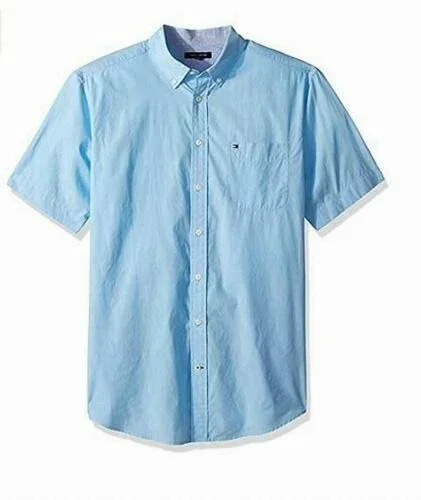 Tommy Hilfiger Mens Big & Tall Maxwell Pocket Button-Down Shirt (Blue - 2XL)