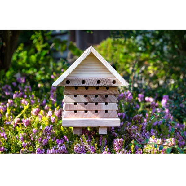 7x22 Natural Brown Stacking Solitary Bee Hive with Flip Top