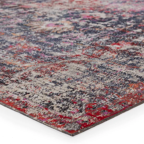 Jaipur HDC Amorette Dark Blue/Red 9 ft. 10 in. x 14 ft. Oriental Rectangle Indoor/Outdoor Area Rug