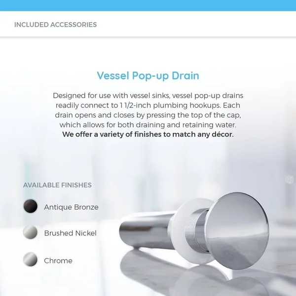 Mr Direct 603-TQ-WF-BN Turquoise Brushed Nickel Bathroom Waterfall Faucet Ensemble
