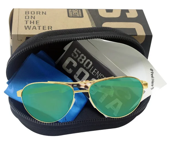 Costa Del Mar Fernandina 580P Sunglasses, Brushed Gold/Green