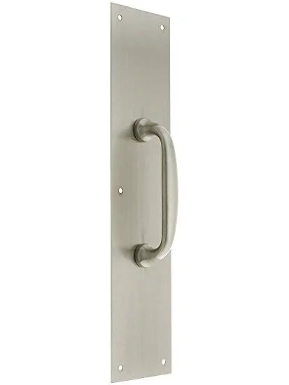 Brass Accents A07-P6351-613PC 4 x 16 in. Push Plate with Pull Oil Rubbed Bronze