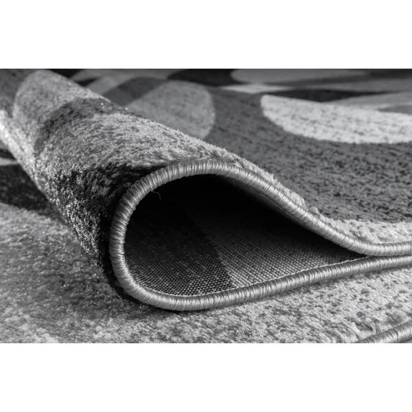 World Rug Gallery Contemporary Modern Circles Area Rug, Multi