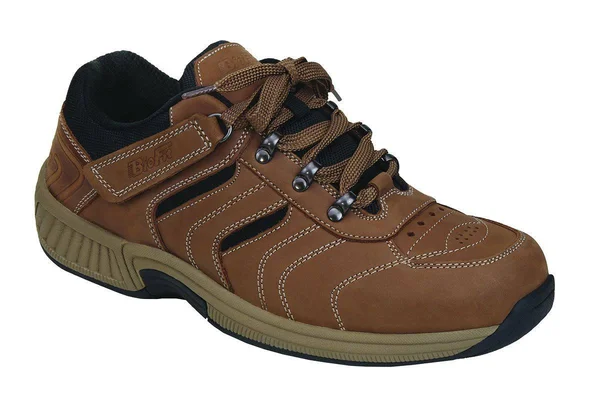 Men's Orthofeet Shreveport Brown Leather 10.5 M