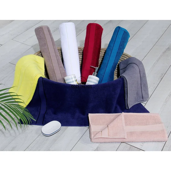 Luxurious 100% Cotton Absorbent 600 GSM 6 Piece Bathroom Towel Set 2 Washcloths, 2 Hand Towels, 2 Bath Towels - Taupe