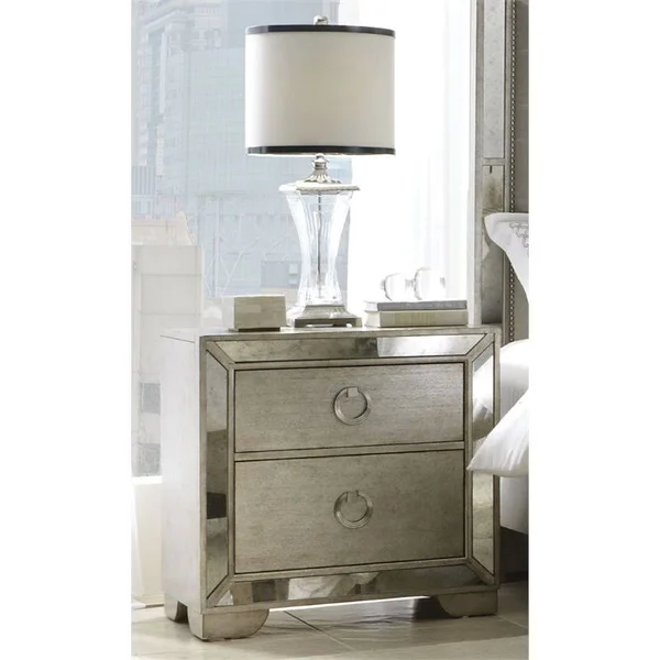 Beaumont Lane 2 Drawer Nightstand in Gold - BL-1654344