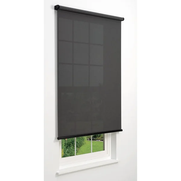 Linen Avenue Cordless 5% Solar Screen Standard Roller Shade, Charcoal 44 W x 78 H