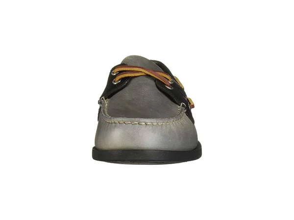 Sperry Top-Sider Men's Authentic Original 2-Eye Plush Varsity Boat Shoe - Size: 12, Grey/Black Leather
