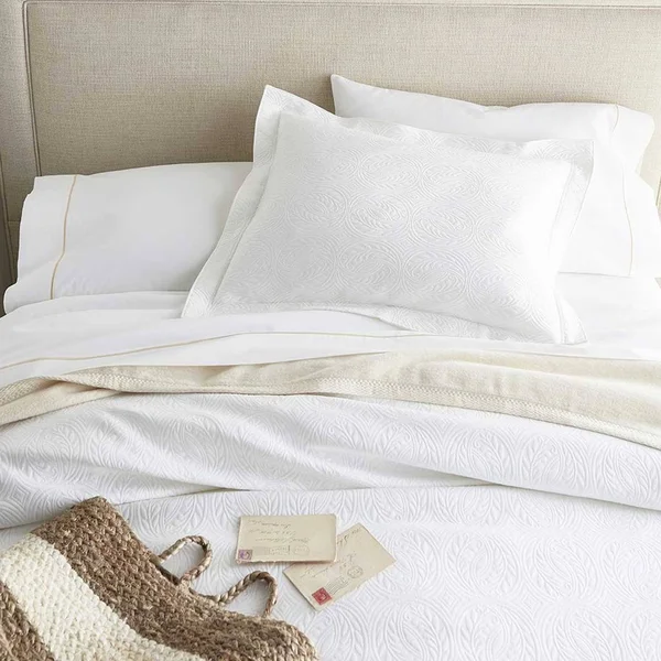 Peacock Alley Vienna Euro Sham, Ivory