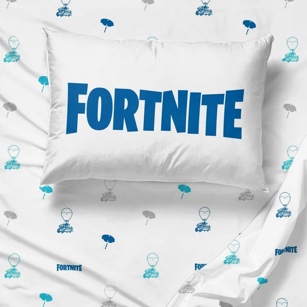 Fortnite Battle Bus Full Bed Set, Blue