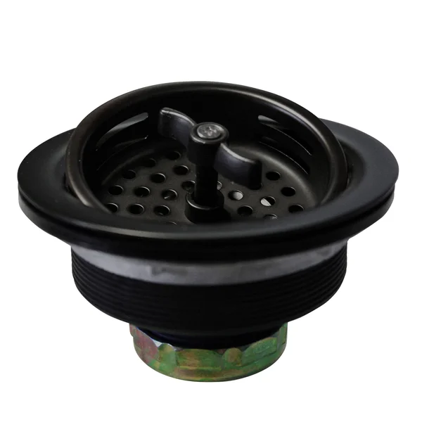 Westbrass Wing Nut Style Large Kitchen Basket STRAINER, Black, D213-62