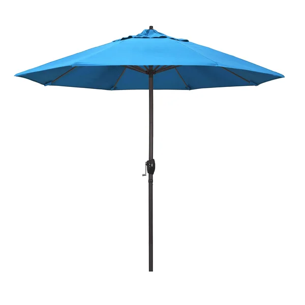 California Umbrella 9& Casa Series Patio Umbrella Sunbrella Canvas Cyan Fabric