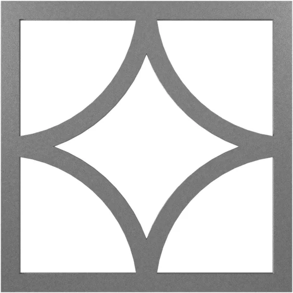 Ekena Millwork CMPP28X28STSNI 28x22OD x 17 7/8x22ID x 3/4x22P Statesman Architectural Grade PVC Pierced Ceiling Medallion - Nicke