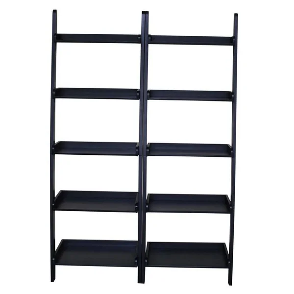 International Concepts Lean To Shelf Unit with 5 Shelves - Black