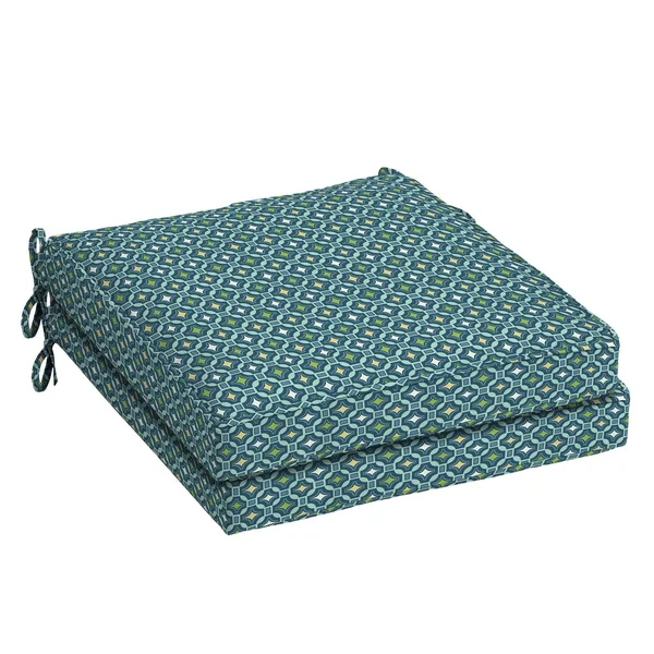 Arden Selections Alana Tile Outdoor Welted Dining Seat Cushion - Set of 2