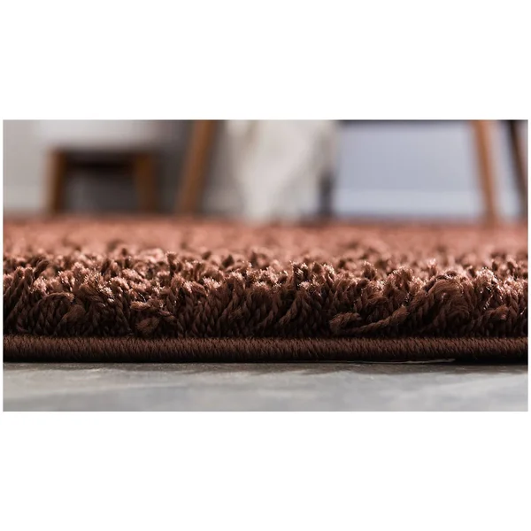 RugPal Sybil Solid/striped Area Rug Collection 4&x6& in Cocoa Color