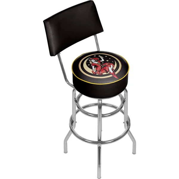 Trademark Denver Nuggets NBA Padded Swivel Bar Stool with Back