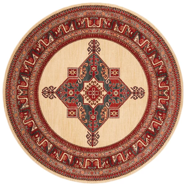 Safavieh Mahal MAH628Q 6&7x22 x 6&7x22 Square Red, Creme Area Rug