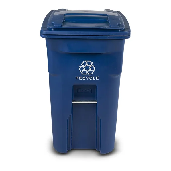 Toter Recycling Trash Can 64 gal., Blue