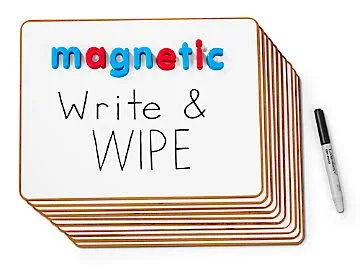 Lakeshore Magnetic Write & Wipe Lapboard - Set of 10, 9" x 12"