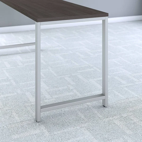 Bush Business Furniture 400 Series 72w x 24d Table Desk with Metal Legs - Platinum Gray