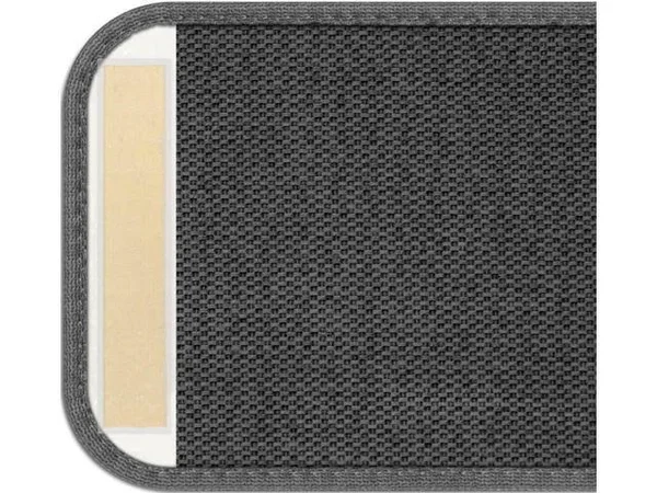 Set of 12 Adhesive Carpet Stair Treads - Gray - 8 in. x 23.5 in.
