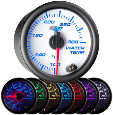 GlowShift White 7 Color Water Temperature Gauge GS-W706