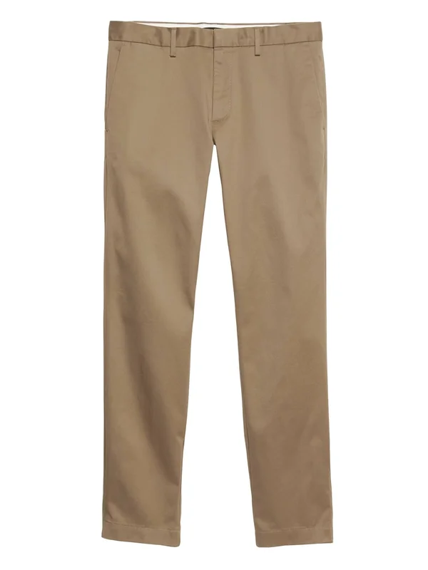 Banana Republic Men's Straight Rapid Movement Chino Pant Airforce Khaki Size 35W 34L