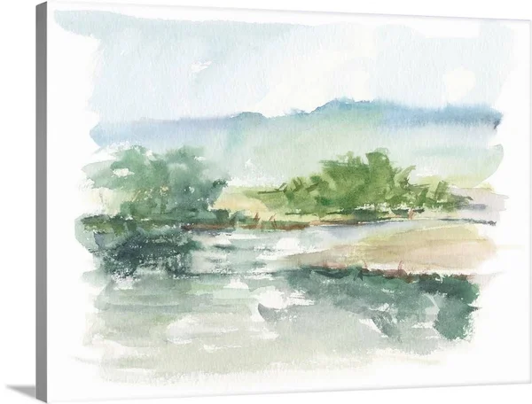 Spring Watercolor Sketch V, Canvas Wall Art, 40x30, Great Big Canvas