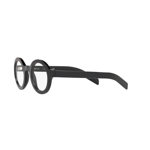Prada CONCEPTUAL PR01XV Round Eyeglasses For Men, 43-26-145, 1AB1O1-BLACK
