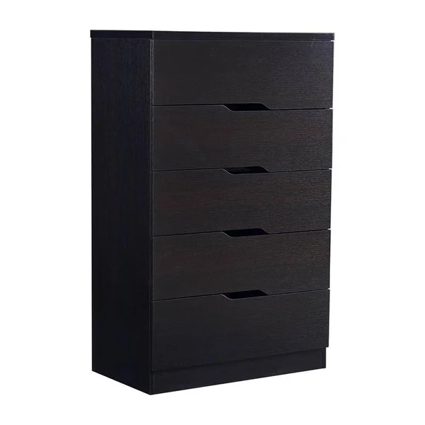 Furniture of America Lare Contemporary Wood 5-Drawer Chest in Cappuccino - IDI-K20031