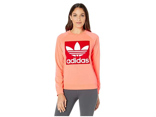 Adidas Women's Trefoil Crew Sweatshirt - Flash Red