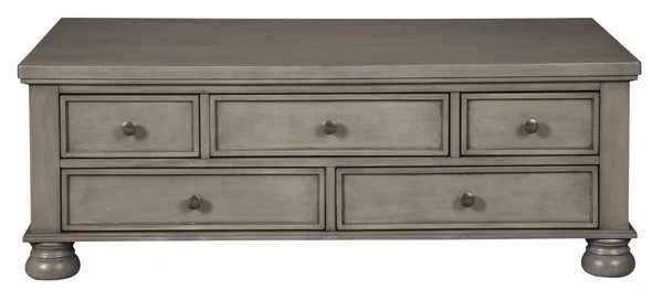 Signature Design by Ashley Lettner Rectangular Cocktail Table, Gray