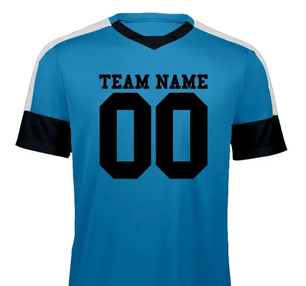 Custom High Five Men's Adult Wembley Soccer Jersey - Size: M, Power Blue/Black/White, Add Team Name & Number to Soccer Uni