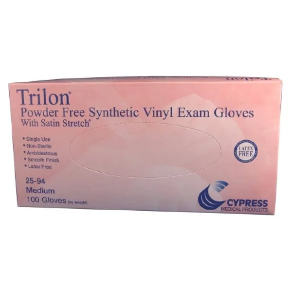 McKesson Cypress Trilon Exam Glove: 1000 Count, Large Clear