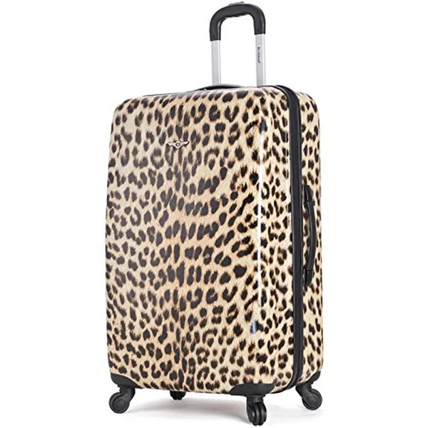 Rockland 3 Piece Polycarbonate Luggage Set - Leopard