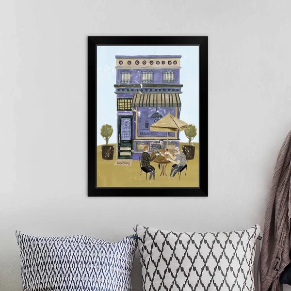 Local Cafe II - Black Framed Wall Art, 18x24, Great Big Canvas