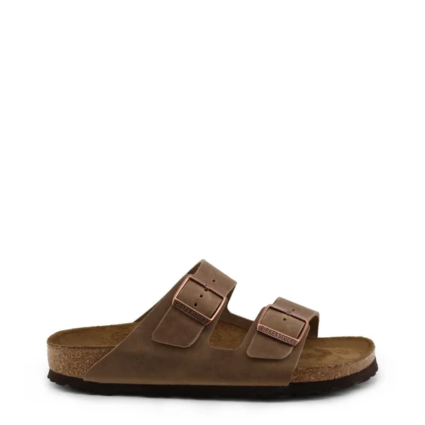 Birkenstock Arizona Oiled Leather Tobacco Brown Two-Strap Sandals - Men's Size 10