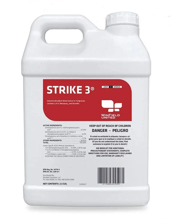 Strike 3 Selective Broadleaf Weed Control, 2.5 gal.