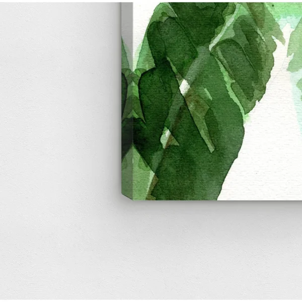 Runway Avenue Floral and Botanical Wall Art Canvas Prints 'Tropical Leaves' Botanicals - Green - Green, Size: 20 x 30