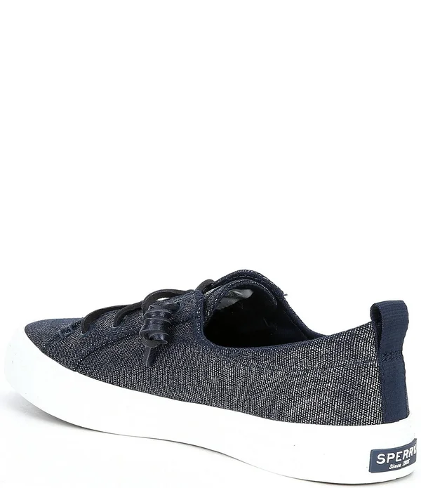Women's Sperry Crest Vibe Textile Sparkle Sneaker Blush, Size 9.5M