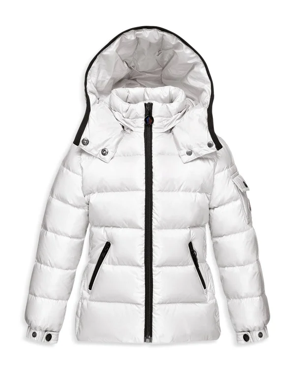 Moncler Black Bady Down Hooded Coat