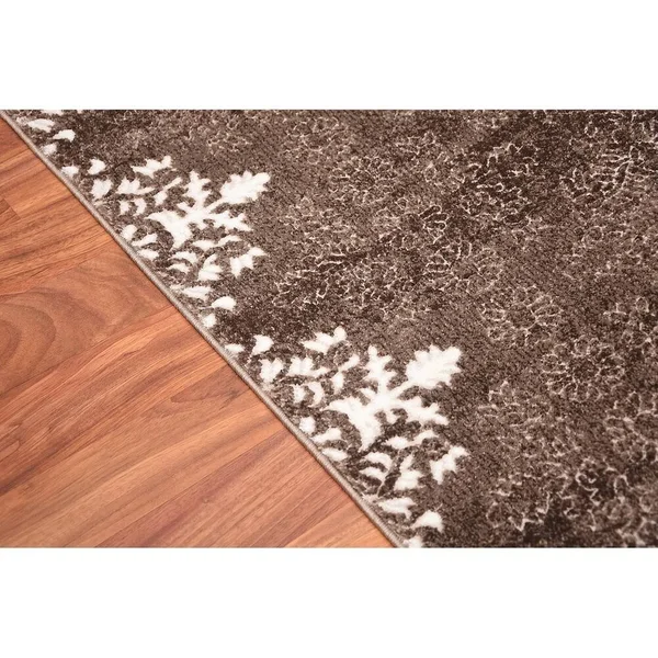 Contemporary Transitional Area Rug Zara 600 Brown 8' x 10'