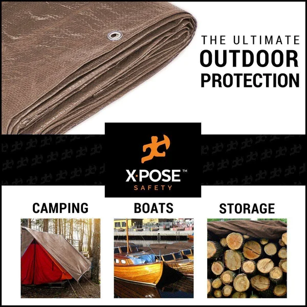 Brown Poly Tarps 10& x 20& - Case of 12