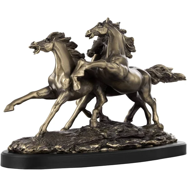 Kensington Hill Galloping Western Stallions 14x22 Wide Table Sculpture