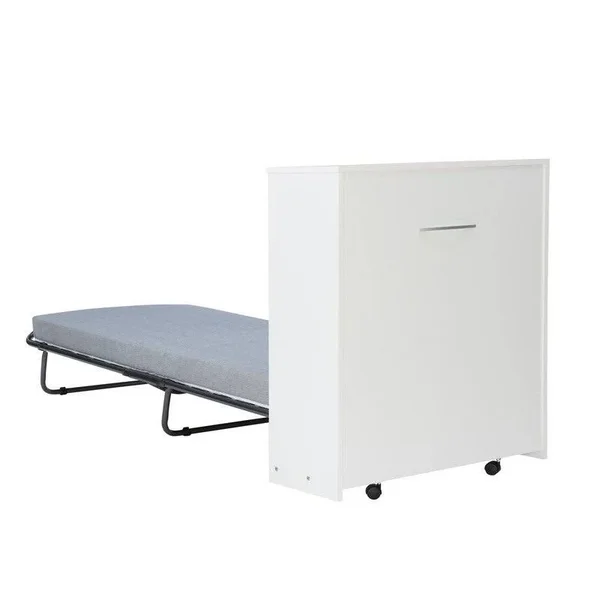 Malus Folding Rollaway Bed with Storage Cabinet and Memory Foam - Twin