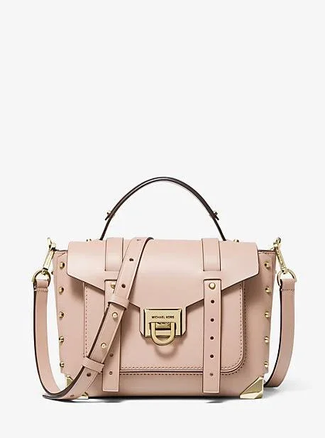 Michael Kors Manhattan Medium Leather Satchel Pink One Size
