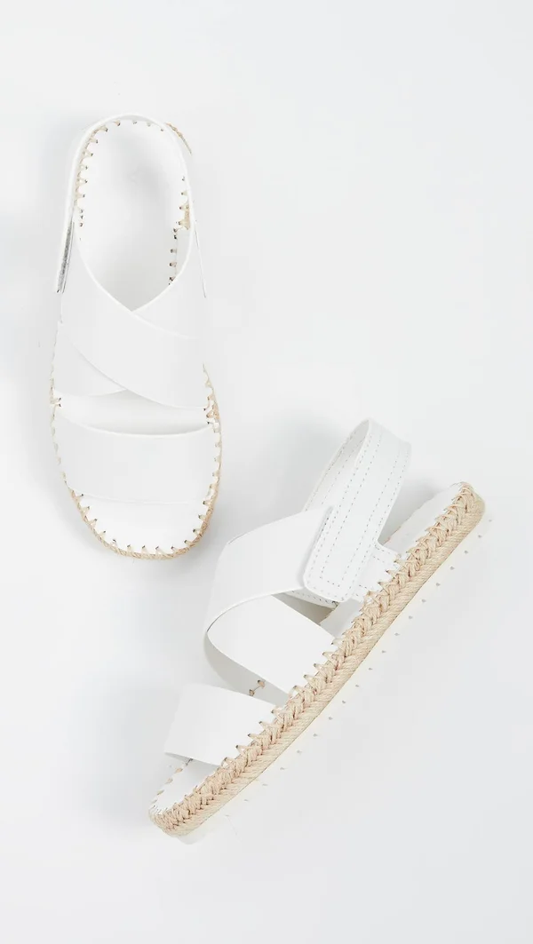 Vince Women's Tenison Espadrille Sandals - Ivory Leather